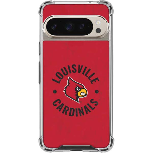 University of Louisville Cardinals Faded Pixel 9/9 Pro Clear Case